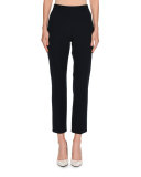 Slim-Fit Cropped Pants, Navy