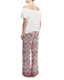 Amesti B Off-The-Shoulder Linen Top