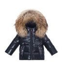 K2 Hooded Fur-Trim Puffer Coat, Size 12M-3