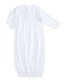 Breathless Pleated Pima Sleep Sack, White, Size Newborn-Small