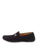 Suede Logo-Bit Driver, Blue