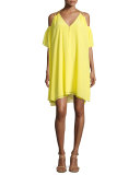Appolonia Cold-Shoulder Sun Dress, Yellow