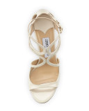 Ivette Strappy Patent Sandal, Latte