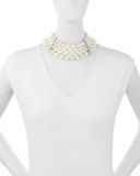 Pearly Collar Statement Necklace