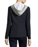 Classic Crepe Jacket, Navy