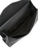 Ginza Leather Clutch Bag, Black