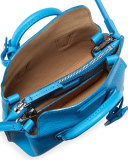 Milla X-Mini Leather Tote Bag, Tile Blue