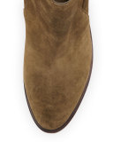 Cloee Suede Ankle Boot, Deep Olive