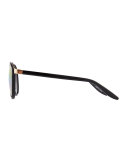 Dalziel Round Iridescent Sunglasses, Black/Gold Rainbow