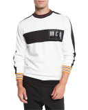 Molteni Striped Logo Long-Sleeve Crewneck T-Shirt, Off White