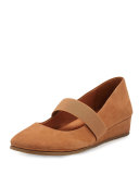 Aria Demi-Wedge Mary Jane Ballet Flat, Sand