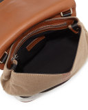 Shellwood Small Check Crossbody Bag, Tan
