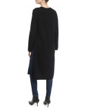 Knox Wool/Cashmere-Blend Side-Slit Sweater