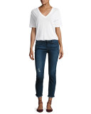 Mara Ankle Instasculpt Straight-Leg Jeans, Ravine