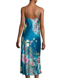 Serene Satin Nightgown, Seaport Blue