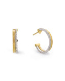 Masai 18K White & Yellow Gold Hoop Earrings with Diamonds
