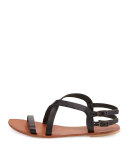 Socoa Strappy Leather Sandal, Black