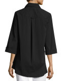 Jenna Tiered-Ruffle Long Blouse