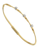 Marrakech 18K Yellow Gold Twisted Bracelet with Diamonds