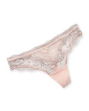 Présage Lace Tanga Thong, Hazelnut Pink