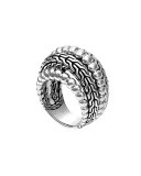 Classic Chain Silver Dome Ring