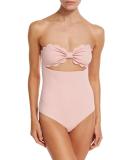 Antibes Scalloped One-Piece Swimsuit, Poppy Red