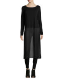 Long-Sleeve Duster W/ Slip, Plus Size 