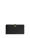 Madison Skinny Leather Wallet, Black