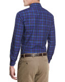 Mauro Long-Sleeves Woven Shirt, Navy