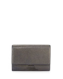 Hutton Medium Leather Clutch Bag, Mirage