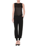 Mid-Rise Jogger Pants, Black