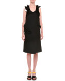 Radzimir Sleeveless Dress W/Ruffles, Black