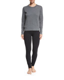 Downtown Mesh-Back Sweatshirt, Gray