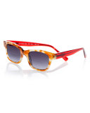 Fizz Ed Two-Tone Sun Readers, Tortoise/Red