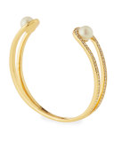 purely pearly open cuff bracelet