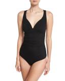Gea Illusion One-Piece Swimsuit, Black