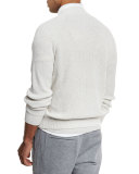 Ribbed Knit Full-Zip Cardigan