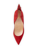 Victorina Flame 100mm Red Sole Pump, Carmine