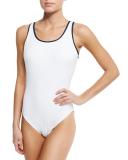 Classic Piqué One-Piece Swimsuit