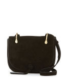 Zoe Suede Saddle Bag