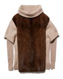 Mink & Cashmere Poncho with Detachable Sleeves, Scanglow
