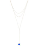 Majorica Agate Drop Necklace, Blue