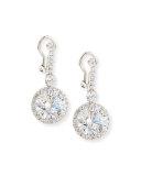 Round Cubic Zirconia Drop Earrings