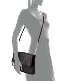 Bombe Fold-Over Clutch Bag, Black
