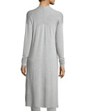 Terry Lounge Long Cardigan, Light Heather Gray