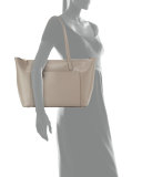 Panama East-West Zip Tote Bag, Dove