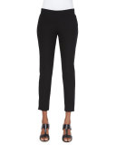 Washable Stretch Crepe Cropped Pants 