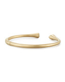 18K Yellow Gold Cuff Bracelet with Blue Sapphire