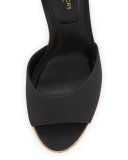 Embry Ankle-Wrap Wedge Sandal, Black