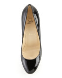 Bianca Almond-Toe Platform Red Sole Pump